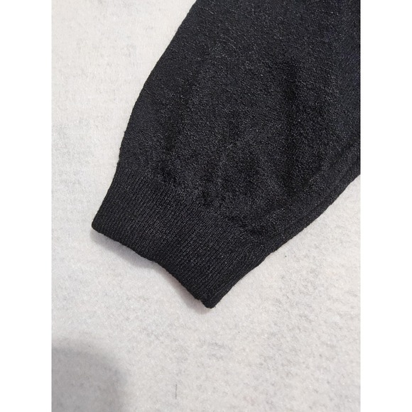 Vtg Sweater Dress 50s 60s S 8 James Kenrob Pebblecrepe Black Knit Midi A-Line - Picture 9 of 12